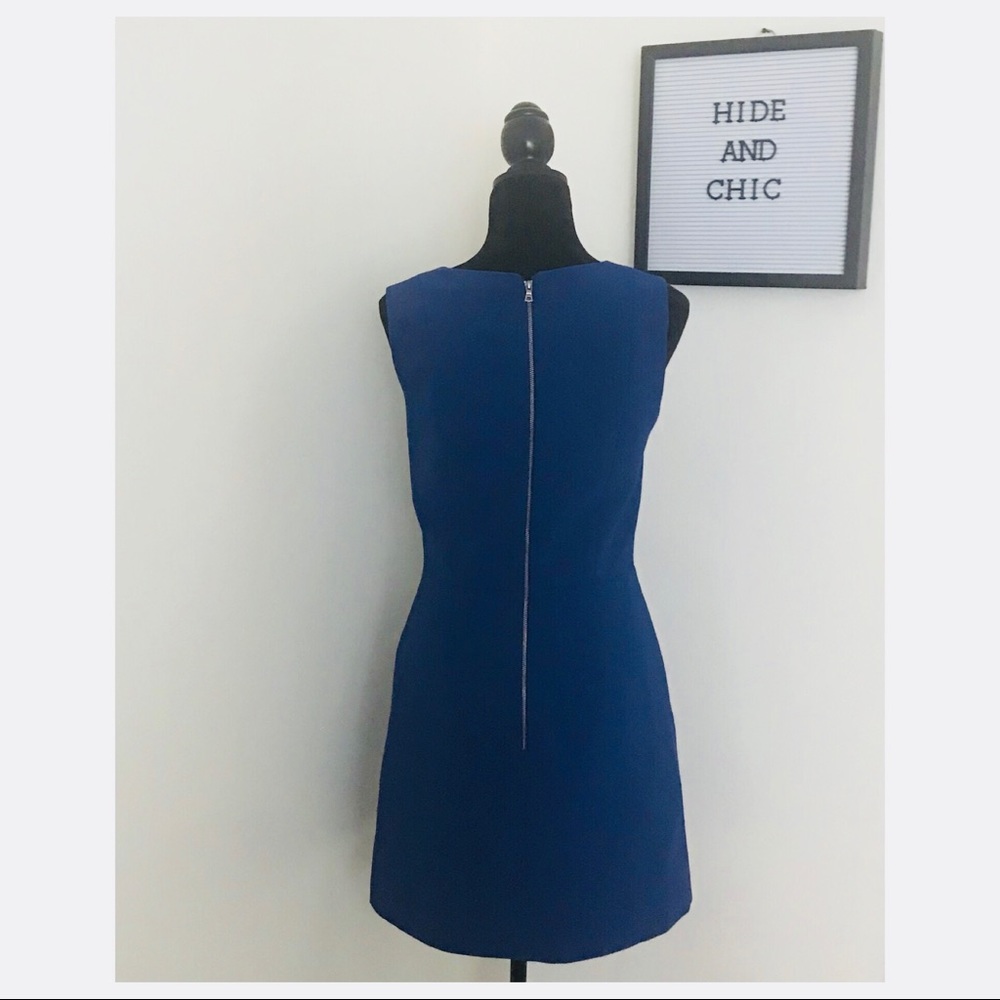 💥6HR SALE💥 ALICE + OLIVIA NAVY SIDE-ZIP DRESS - Picture 5 of 7